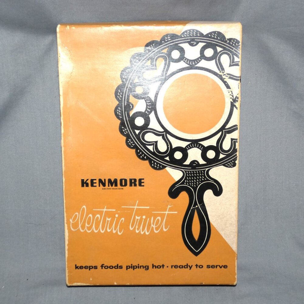 Vintage Kenmore Electric Trivet Tulips in Motion Colonial Design, Tested WORKS